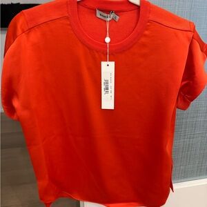 Jonathan Simkhai Orange Boxy T-shirt